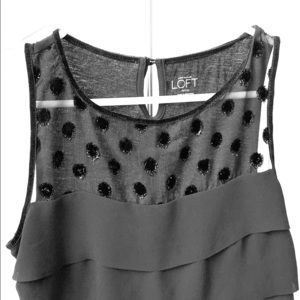 Ann Taylor LOFT black sleeveless blouse XXS Petite